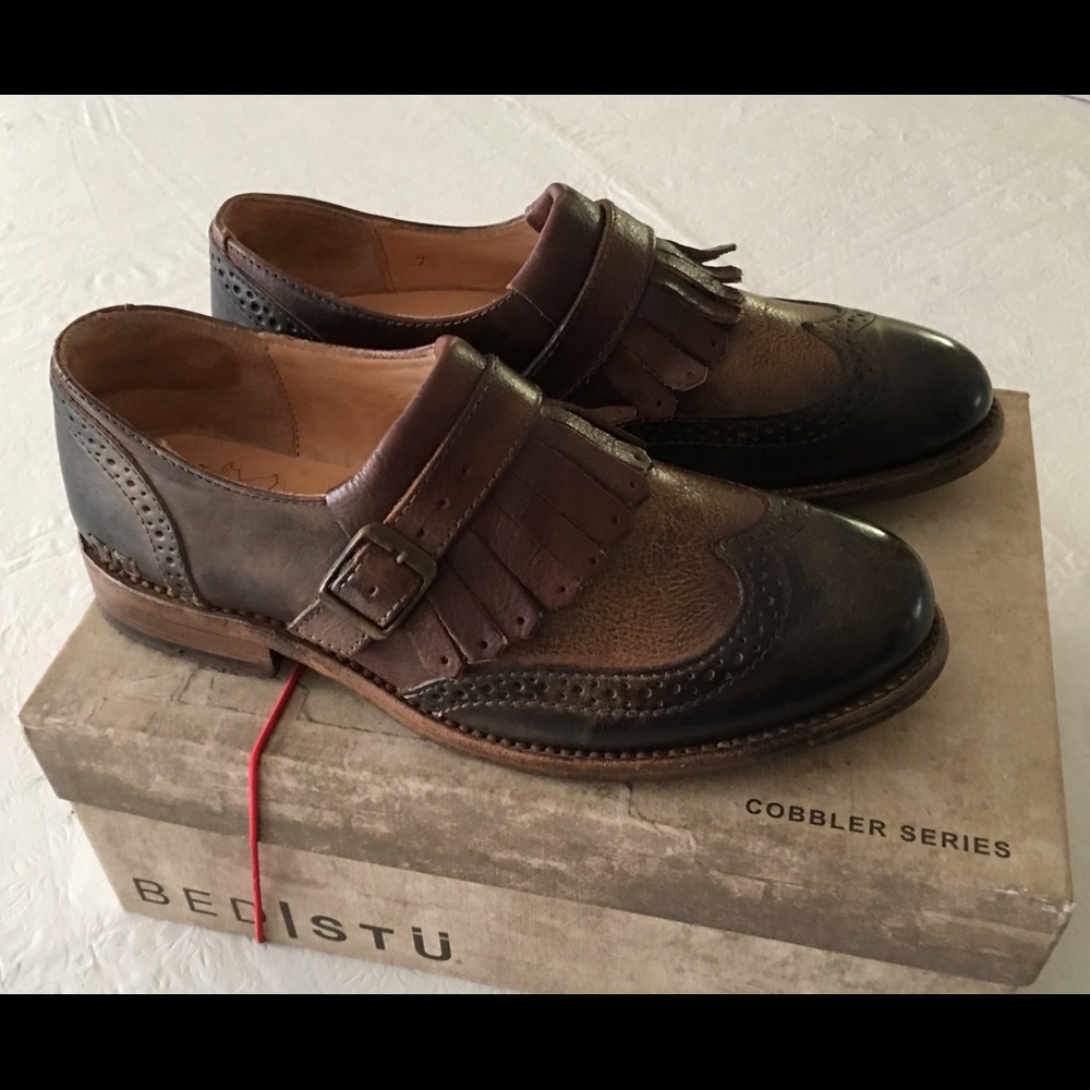 Bed Stu leather handmade loafers